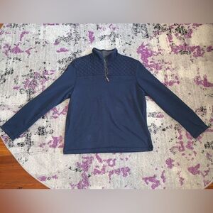 G.H. Bass & Co. quilted quarter zip cozy boyfriend sweatshirt!